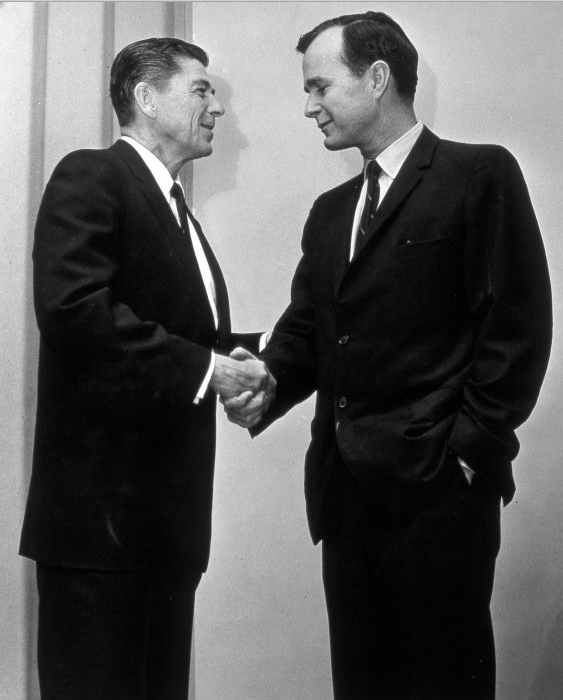 George Bush with California Governor Ronald Reagan