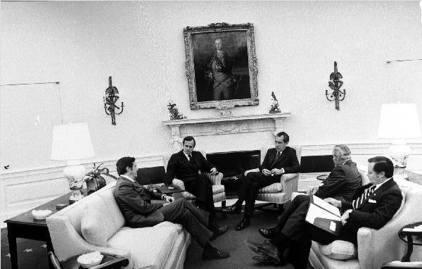 George Bush meeting with President Nixon