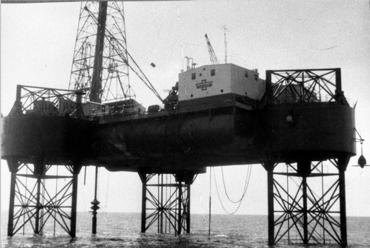 View of a Zapata oil drilling platform