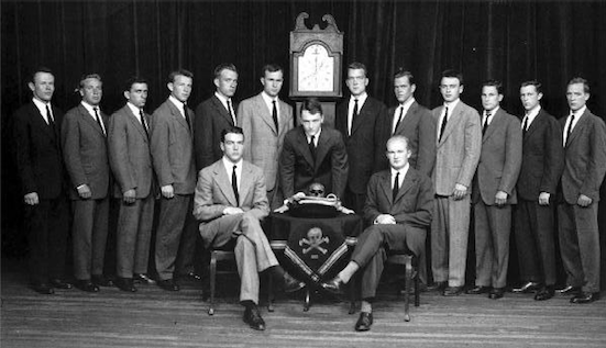 George Bush with the Skull and Bones group at Yale